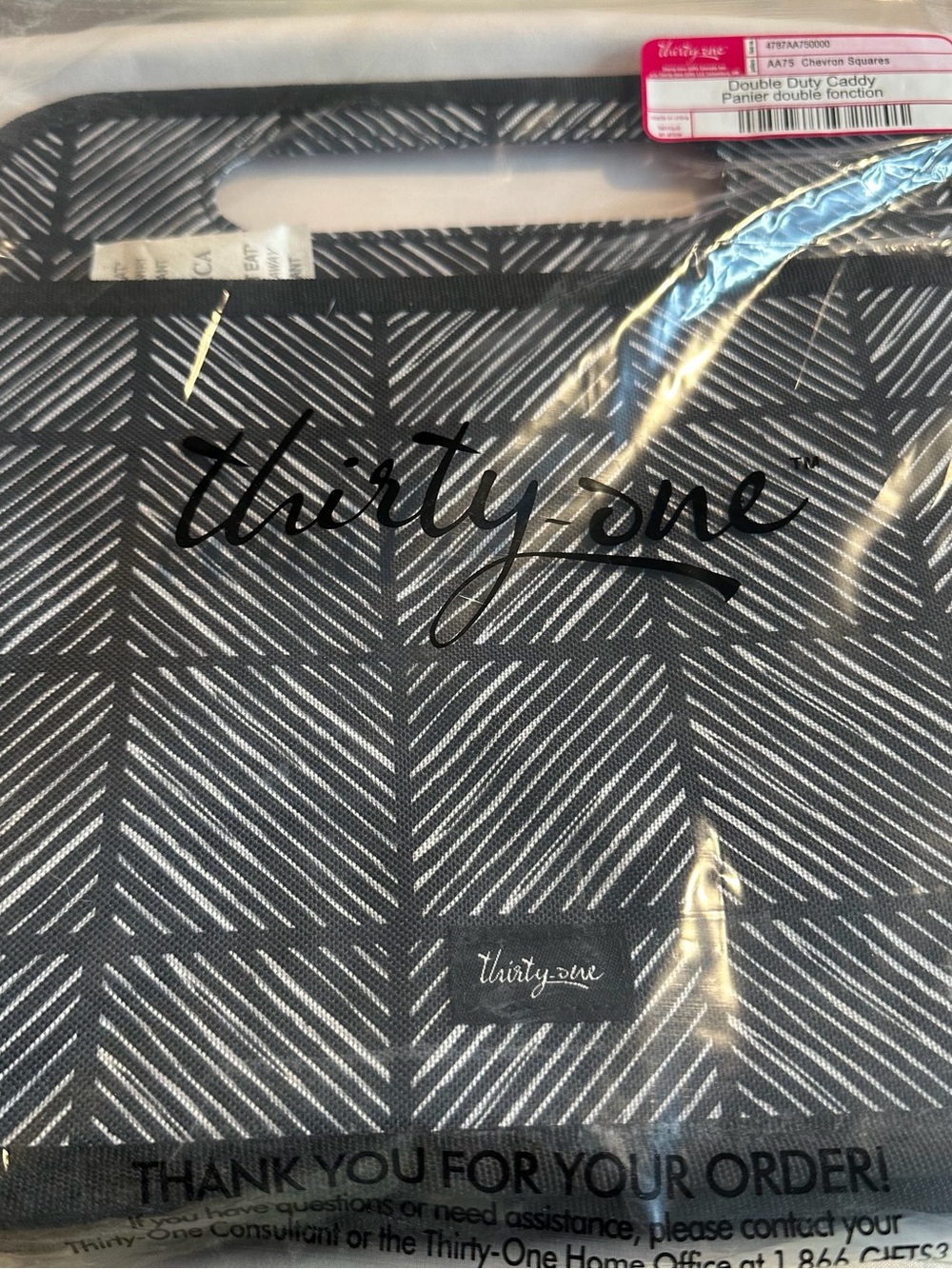 thirty-one Black Chevron Double Duty Caddy